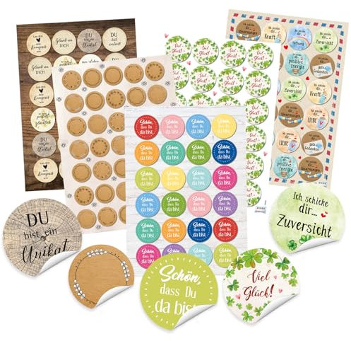 Logbuch-Verlag 131 Sprüche Aufkleber Motivation Viel Glück Liebe Geburtstag Mutmacher positiv Set Sticker Deko