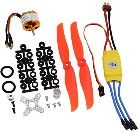 KEESIN RC 2200 KV Brushless Motor, 2212-6 + mit 30A Brushless ESC Set,6035 Propeller Zubehör Kit Halterung für RC Flugzeug Quadcopter Hubschrauber