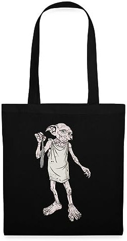 Spreadshirt Harry Potter Dobbys Geschenk Stoffbeutel, One size, Schwarz