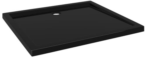 vidaXL Duschtasse Niedrige Schwelle Duschwanne Bad Brausewanne Brausetasse Duschbecken Dusche Wanne Bad Badezimmer ABS Rechteckig Schwarz 80x90cm