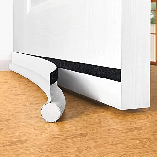 Paraspifferi 94 cm, isolante porta unilaterale guarnizione porta autoadesiva sottoporta paraspifferi, guarnizione porta, tappo aria porta guarnizione fondo porta, paraspifferi per porte,Bianco