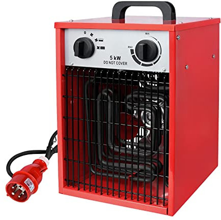 LARS360 Termoventilatore elettrico a risparmio energetico 5000 Watt – Riscaldamento industriale professionale con 3 livelli di riscaldamento, riscaldatore elettrico per uso interno ed esterno