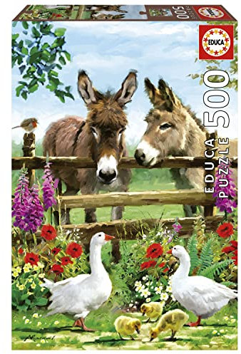 Educa - Puzzle 500 Teile für Erwachsene | Esel, 500 Teile Puzzle für Erwachsene und Kinder ab 11 Jahren, Tierpuzzle (19553)