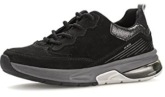 Gabor Damen Low-Top Sneaker, Frauen Halbschuhe,Wechselfußbett,Plateausohle,straßenschuhe,Strassenschuhe,schwarz (So.Anth.),38 EU / 5 UK