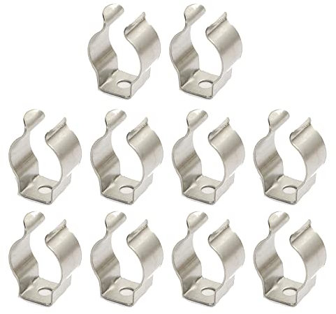 URPIZY 10 Stück Federstahlklammern Federklammern Geräte Klemmen 28mm Federklemmen aus Federstahl Offen Werkzeugclips aus Schwerem Manganstahl Werkzeugklammern