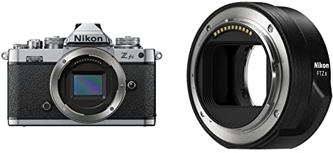 Nikon Z fc Body , Fotocamente Mirrorless DX 20.9 MP, , Mirino Eelettronico, Monitor Angolazione Variabile + SD 64GB [Nital Card: 4 Anni di Garanzia] + FTZ II Adattatore per Obiettivi F-Mount