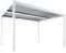 Alu Pergola HWC-L41, Lamellen-Pavillon Terrassenüberdachung, stabiles 8cm-Metall-Gestell 3x3m - weiß