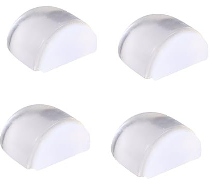 STOBOK 4pcs Transparent Door Stop Round Wall Shield Cushion Door knob Wall Plate Door Handle Guard Protector Durable Door Stopper Reuse Doorstop Gloss Floor Type Acrylic