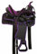 WILD RACE Wunderschöner Designer-Westernsattel aus synthetischem Barrel Racing/Beautiful Designer Synthetic Western Barrel Racing Western Saddle (14, Purple-Black)