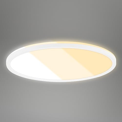 BRILONER – LED Deckenlampe für Wohnzimmer, Deckenleuchte flach, Lampe, Wohnzimmerlampe, LED Panel, Lichtfarbe einstellbar, Backlight, Weiß