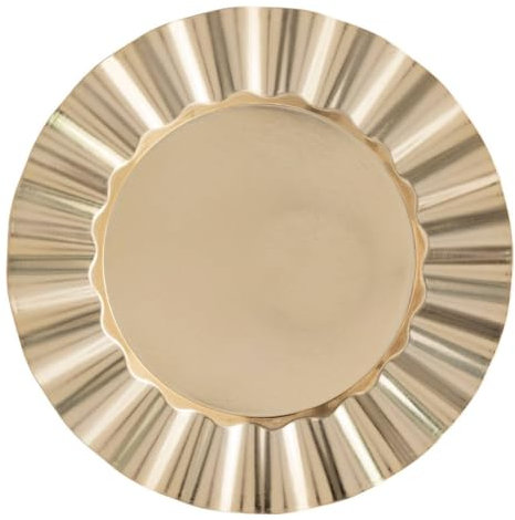 FEERIC LIGHTS & CHRISTMAS Platzteller Colorama de Noël D 33 cm Gold gewellter Rand