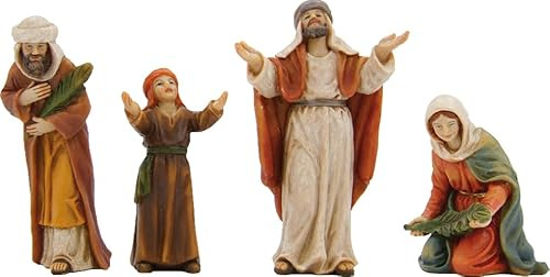 FADEDA 4X Passionsfiguren: Einzugserweiterung/Höhe:9 cm/handbemalt/detailgetreue Krippen Figuren - Weihnachten Tisch Dekoration Krippe Zubehör