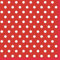 20 Servietten Muster Kleine Punkte rot als Tischdeko. Papierservietten mit Motiv. Auch für Decoupage und Serviettentechnik 33x33cm