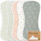 5er Pack Musselin Spucktücher Baby Mädchen, Junge - Saugfähig und Atmungsaktiv Baby Rülpstücher, Bio-Bambusbaumwolle Mulltücher für Babys, Baby Waschlappen Neugeborene, Große und Weich (Fleur)
