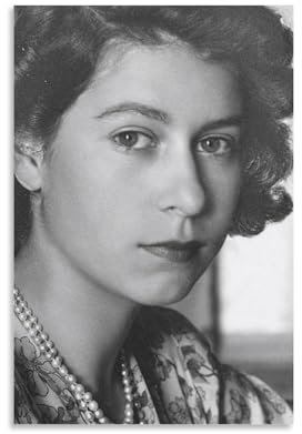 XINDIMAMA Poster mit Elizabeth II Queen Young, Wandkunst, Poster, Gemälde, Leinwand, Poster, Kunstwerke, Raumästhetik, 40,6 x 61 cm