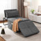 YITAHOME Sofa Bed 4-in-1 Folding Bed Single Sofa Chair Sleeper Multi-Function Folding Ottoman Breathable Linen Couch Beds with Adjustable Backrest and Pillow Guest Beds for Living Room and Bedroom