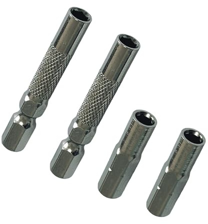 PANSHIYON 1/4 auf 4 mm Bit-Adapter, 4 Stück 1/4 Zoll - 4 mm Mikro-Bit-Halter