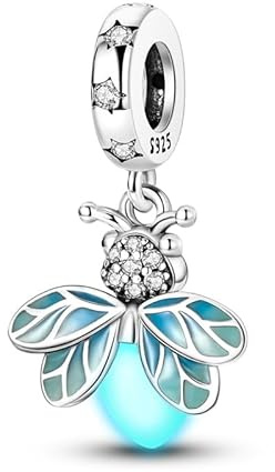 KUNSIR Charm Anhänger Damen 925 Sterling Silber für Armband Charms Beads passend für Pandora Armband und Halskette, Kompatibel mit Europäischen Armbänder für Frauen Mädchen C4