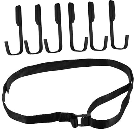 BELLIFFY 1 Set Hunting Hook in Tree Climbing Tree Stand Safety Harness Tree Strap Tree Stand Harness Bow Gear Hanger Treestand Strap Hangers Hunter Safety Harness Tree Straps Black Nylon