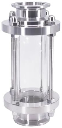 Diopter 1.5 2 2.5 3 4 Tri Clamp 19/25/32/38/45/51-108mm Pipe Flow Sight Glass SUS304 316 Stainless Steel Homebrew ICXLPMC(19mm K50.5mm,SUS316L)