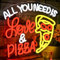 VYXIN Panneau néon « All You Need is Love & Pizza » pour décoration murale, cuisine, pizza, restaurant, bar, boutique, salle de jeux, décoration de fête pour hommes