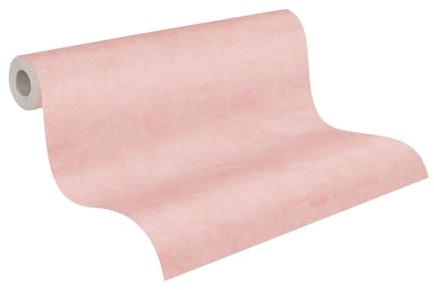 A.S. Création Children's Room Wallpaper Lilly & Luis Single-Coloured, Durable Non-Woven Wallpaper - 10,05 m x 0,53 m - Pink - Made in Germany - 771792