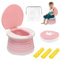 Bolale Reise Töpfchen für Kinder,Mobile Toilette Kinder,Faltbares Töpfchen-für-Unterwegs,Mit 45 Reinigungssäcken,Geeignet für Innen- und Außen-, Reisen, Ausflug und andere Anlässe