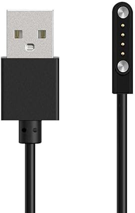 EuAcesry Chargeur Montre Connectée, Câble USB 4 Broches de Charge Magnétique pour Smartwatch, Câble de Recharge pour Montre Intelligente Universel, Espacement des Contacts du Chargeur 7.62 mm, 60cm