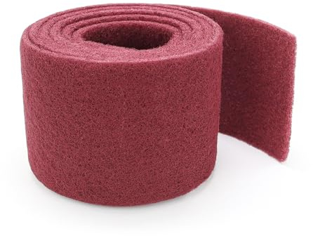 QZATTCAEN Maroon General Purpose Scuff Pads, Scuffing, Scouring Pad, Sanding, Paint Primer Prep Scratch - Surface Preparation Pad Car Auto Body Woodworking 7447-Premium, 5 Inches * 7-1/2 Feet
