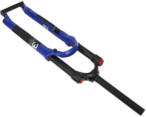 CHICIRIS Fourche Avant de Vélo à Suspension Pneumatique, 29 Pouces, en Alliage, Amortisseur, pour VTT, Bleu
