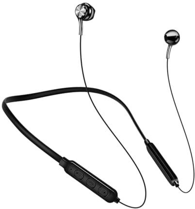 Generisch Neckband Wireless Headphones, Cordless 5.0 In-Ear Earphones, Hands-Gratis Calls, Unisex Sports Earbuds for Business, Gym, Running Daily Use Material PVC Busines Wireles Headphone