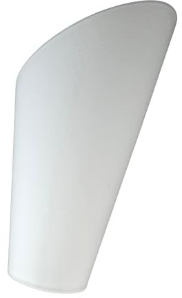 Lichthandel Hoch Glaslampenschirm E14 Matt Weiß 16cm x 3,5 cm Klassisch konisch für Trio Wandleuchte CONO Wandfackel Glas