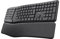 Trust Arvia Leise Ergonomische Tastatur Kabellos QWERTZ Layout Bluetooth + 2.4GHz USB Empfänger, Multigeräte Funktastatur mit Handballenauflage, Split Keyboard für PC Laptop Mac, Schwarz