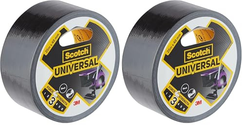 Scotch Universal Cinta americana color negro 2904, 25 m x 48 mm 6 UN/CAJA (Paquete de 2)