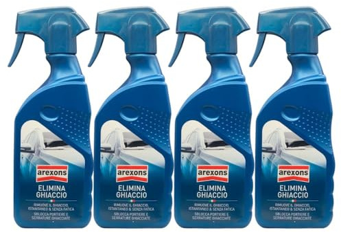 FEI FAN Elimina Ghiaccio, Sblocca Portiere e Serrature Ghiacciate, Istantaneo e Senza Fatica, 500ml (4 unità)