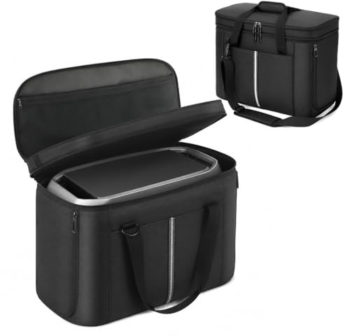 SZZCNOX Tragetasche, kompatibel mit ECOFLOW DELTA 3 Max Plus/DELTA 3 Max, tragbare Kraftstation, schützende Aufbewahrungstasche mit Taschen und Schultergurt für Outdoor-Reisegenerator-Zubehör