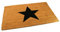 Black Ginger Large, Thick, Decorative, Patterned Coir Door Mats with a Black Star Design | 75 x 45 cm
