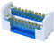 Morsettiera di distribuzione, 500V 125A Scatola di distribuzione morsettiera Morsettiere Din Rail monofase a 2 livelli con coperchio antipolvere trasparente 211
