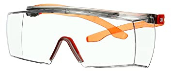3M™ SecureFit™ 3700 Überbrille, oranges Gestell, Scotchgard™ Antibeschlag-/Antikratz- Beschichtung (K&N), klare Scheibe, SF3701SGAF-ORG