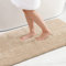 Homaxy Badezimmerteppich rutschfest Waschbar Badematte Weich Flauschig Badteppich Shaggy Hochflor Mikrofaser Badvorleger – 41 x 61 cm, Beige