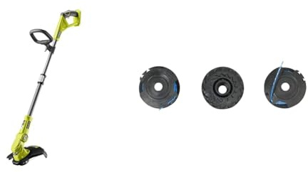 Ryobi Coupe-Herbe sans Fil OLT1832 One+, Chemin de 25-30 cm (Outil zéro), 18 V, Hyper Vert (Batterie, Chargeur et Lame Non Inclus) & RAC125 Lot 3 bobines Simple, 0