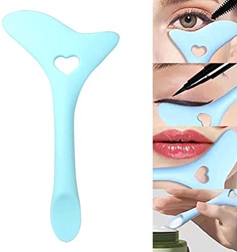 Eyeliner Stencils Wing Tips, Silicone Eye Makeup Auxiliary Guard Tool for Eyeliner Aid/Mascara Drawing Aid/Lipstick Aid/Mask Applicator Reusable Easy Makeup Tool