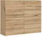 3E 3xE living.com Commode 120 cm, avec 8 tiroirs, Couleur : Chêne wotan, D : L : 120 cm x P : 39 cm x H : 102 cm