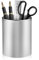 Dopaka Metall Stiftehalter Runder Aluminium Stiftehalter Schreibtisch Stifteköcher,Füllfederhalter Organizer Aufbewahrungsbox für Büro,Kinder, Schule und Kosmetik Organizer 8x10 cm Silber