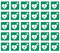 30 Aufkleber Defibrillator E010 - ø 5 cm - UV- und witterungsbeständig - ISO 7010 - nachhaltig - Gebotszeichen Gebotsschild Schild (5 cm, Defibrillator)