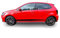 Auto-Dress Seitenstreifen Aufkleber Set/Dekor passend für VW Polo MK5 V (210 Black Gloss)
