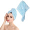 Shakeel Mikrofaser Haarturban | Super Saugfähige Turban Handtuch für Nasses Haar, Anti-Frizz, Blau