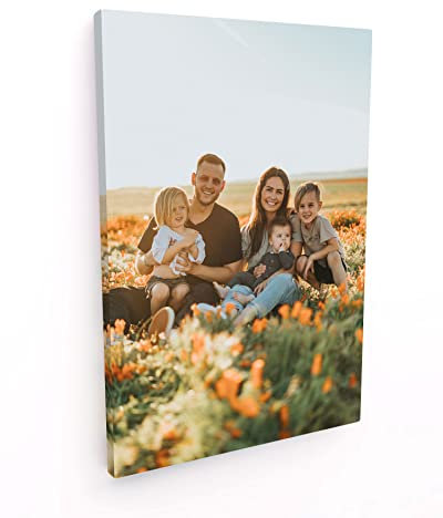 Imprimez Votre Propre Portrait Photo Personnalisez sur Toile - 30x40 cm - Cadre en Bois