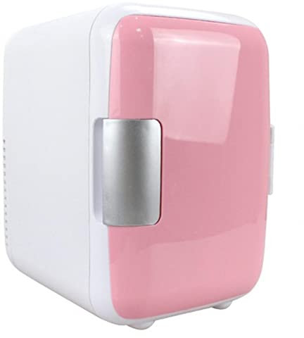 NIBHZ Frigo Réfrigérateur Congelateur Glaciere Mini Réfrigérateur 12V De Voiture Réfrigérateur De Voiture Cooler Box Double Usage Chaud/Froid Portable Petit Congélateur Congélateur,Pink-4L