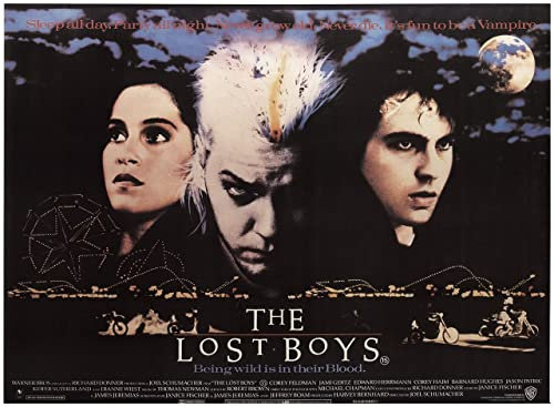 THE LOST BOYS 1987 2 Poster A0 - Filmkunstposter in verschiedenen Größen für Wohn- oder Schlafzimmerideen. Randlose Kultfilmbilder, klassische ikonische 70er, 80er, 90er Jahre, Vintage-Retro-Wanddeko